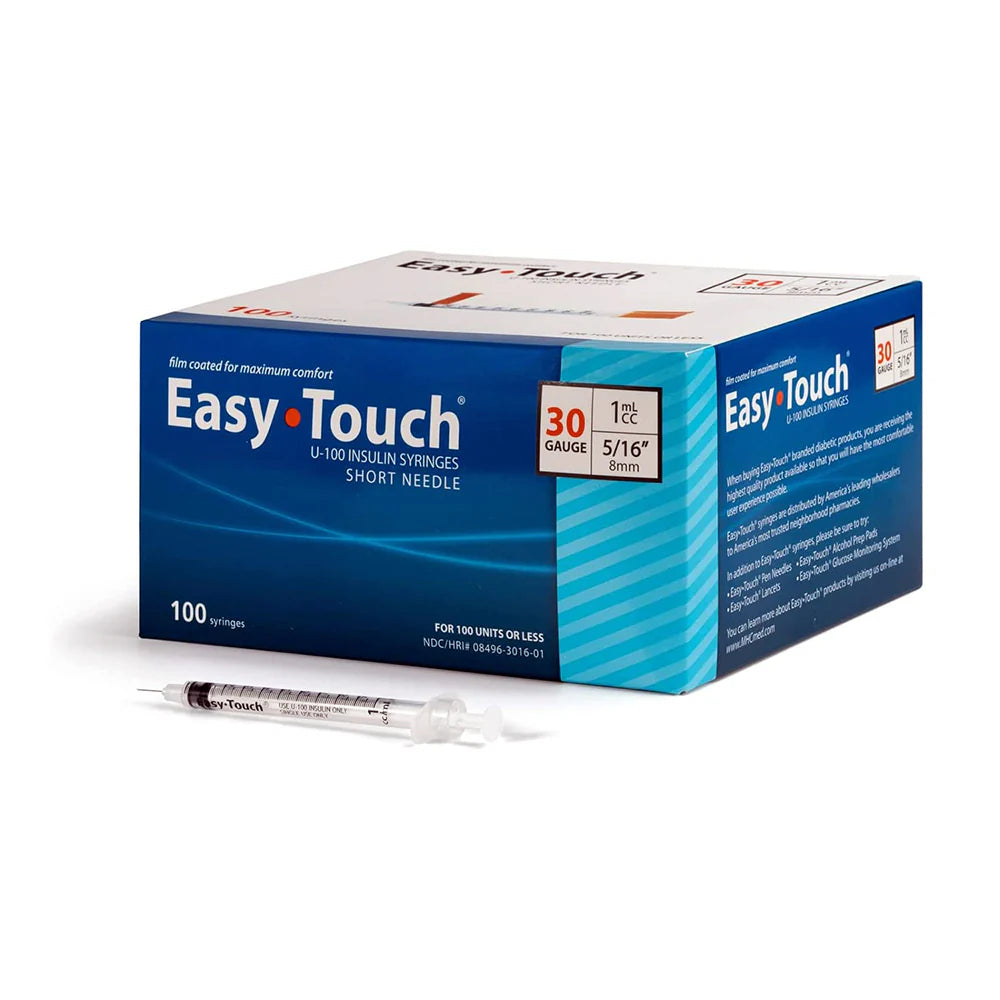 MHC - Easy Touch 1cc Insulin Syringe 30g x 5/16 (100/BX)